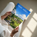 Easby Abbey Travel Poster - A4 print in hand