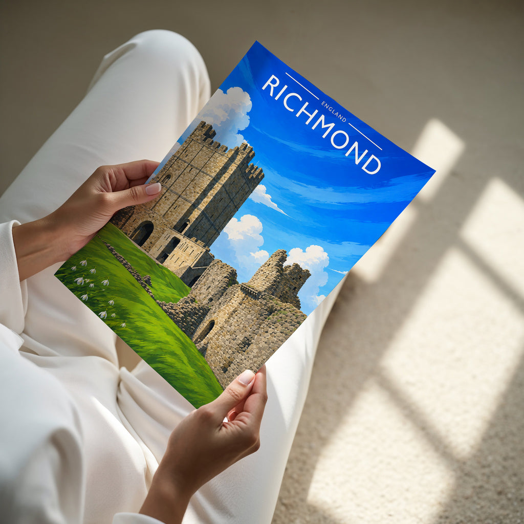 Richmond #6 Travel Poster - A4 print in hand