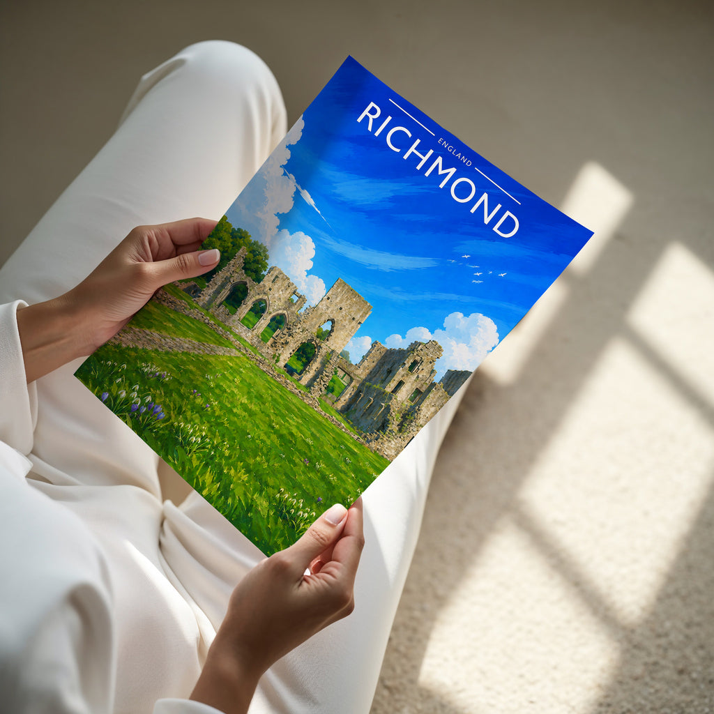 Richmond #8 Travel Poster - A4 print in hand