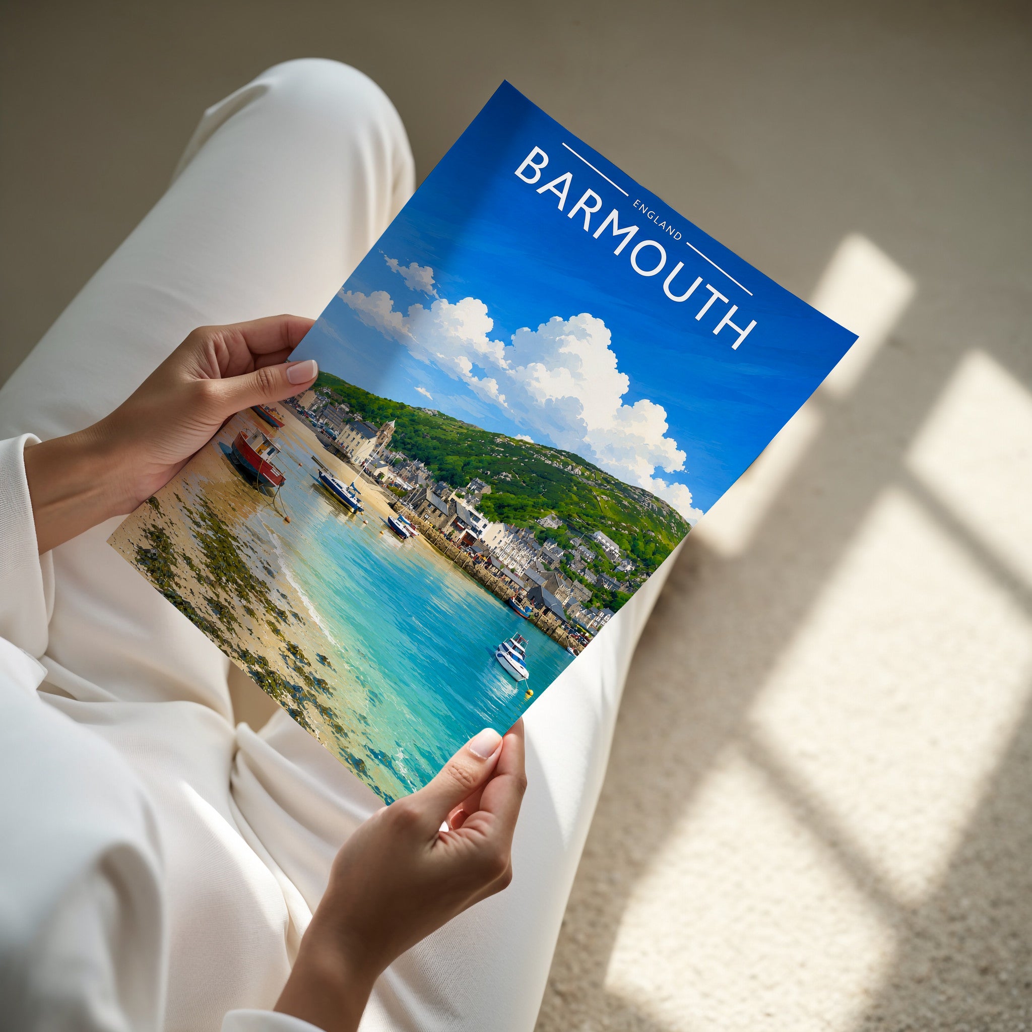 Barmouth #2 Travel Poster - A4 print in hand