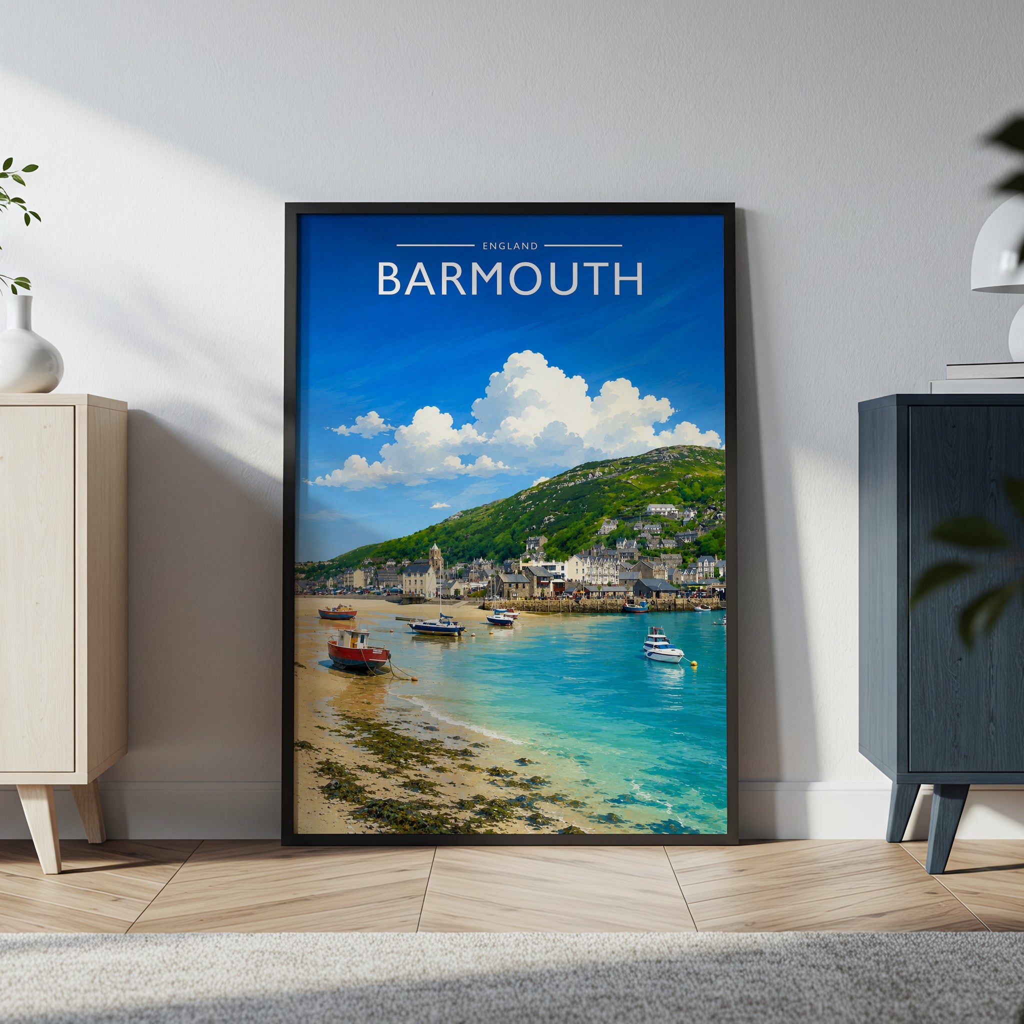 Barmouth #2 Travel Poster in a black frame