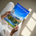 Derwentwater Travel Poster - A4 print in hand