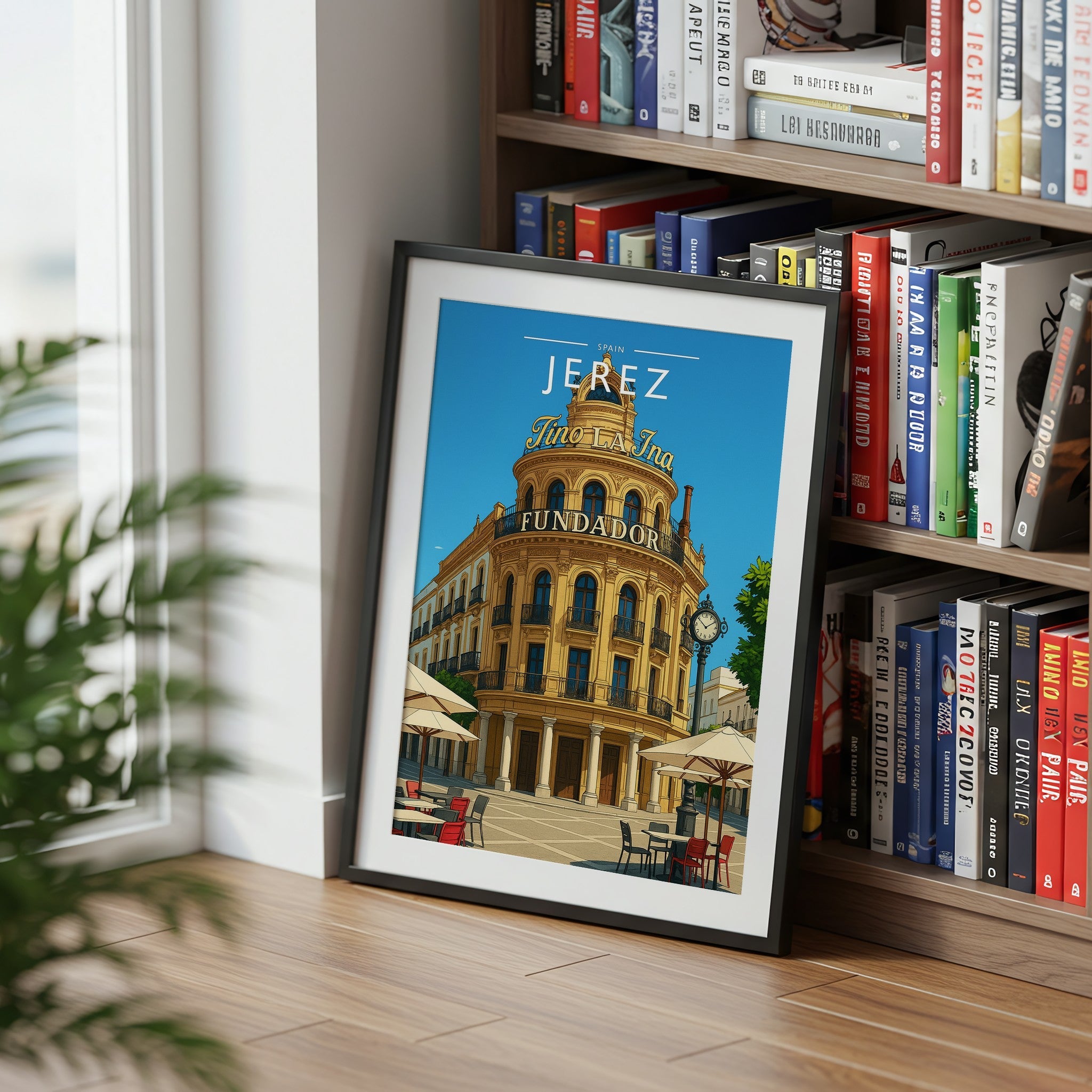 Jerez #2 Travel Poster mounted in a black frame