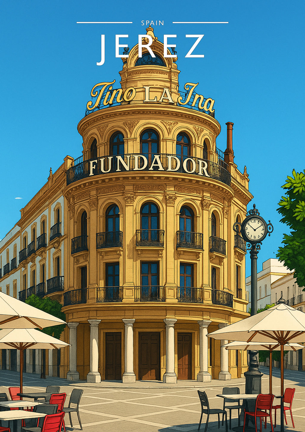 Jerez #2 Travel Poster - A4 travel poster print