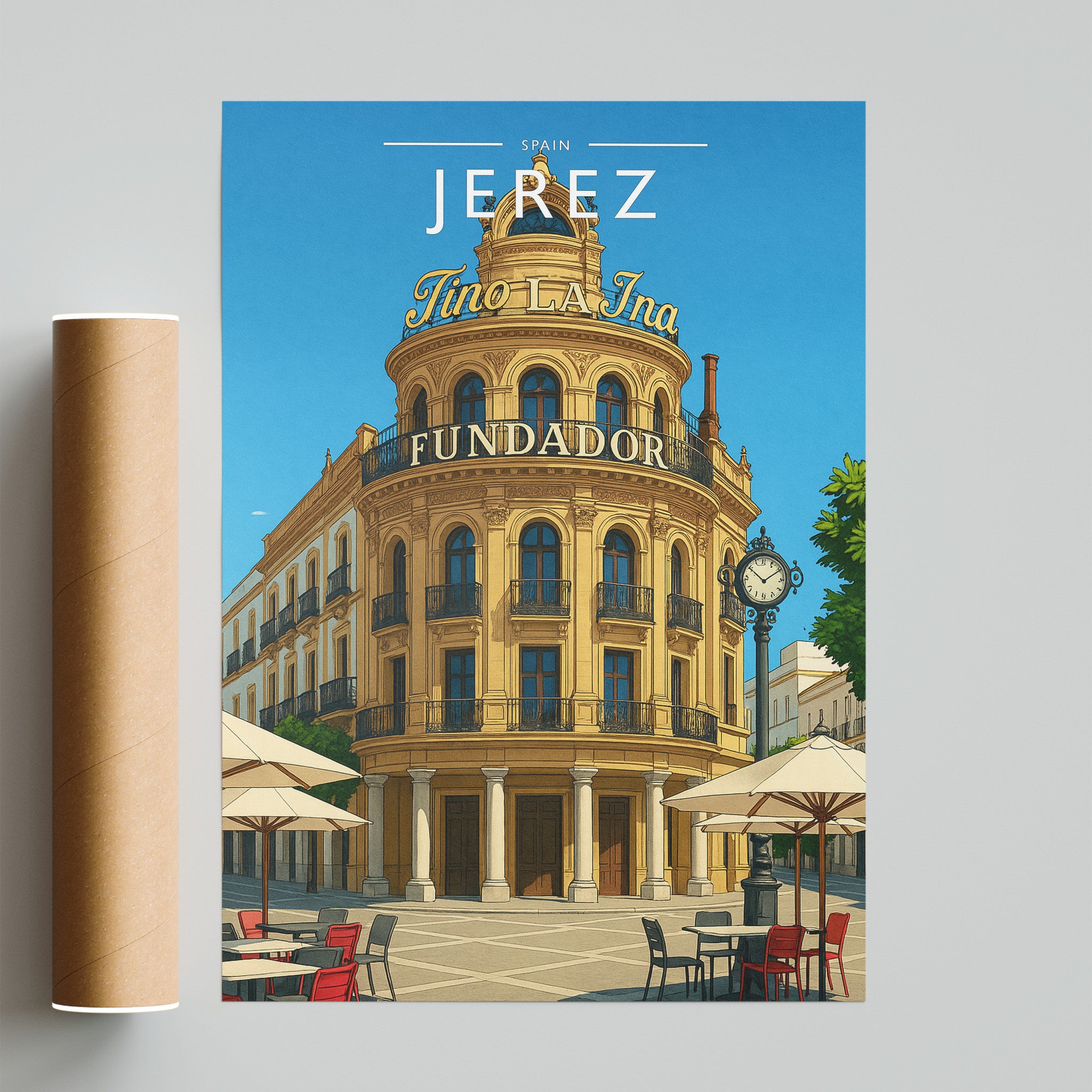 Jerez #2 Travel Poster - fine art print with shipping tube
