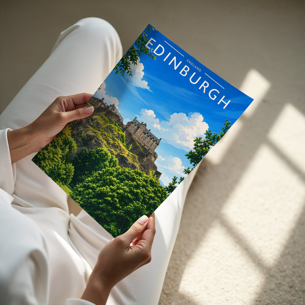 Edinburgh #6 Travel Poster - A4 print in hand