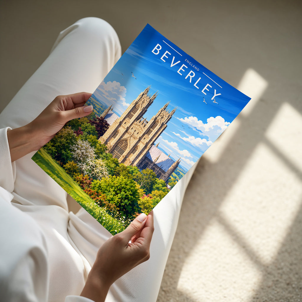 Beverley #3 Travel Poster - A4 print in hand