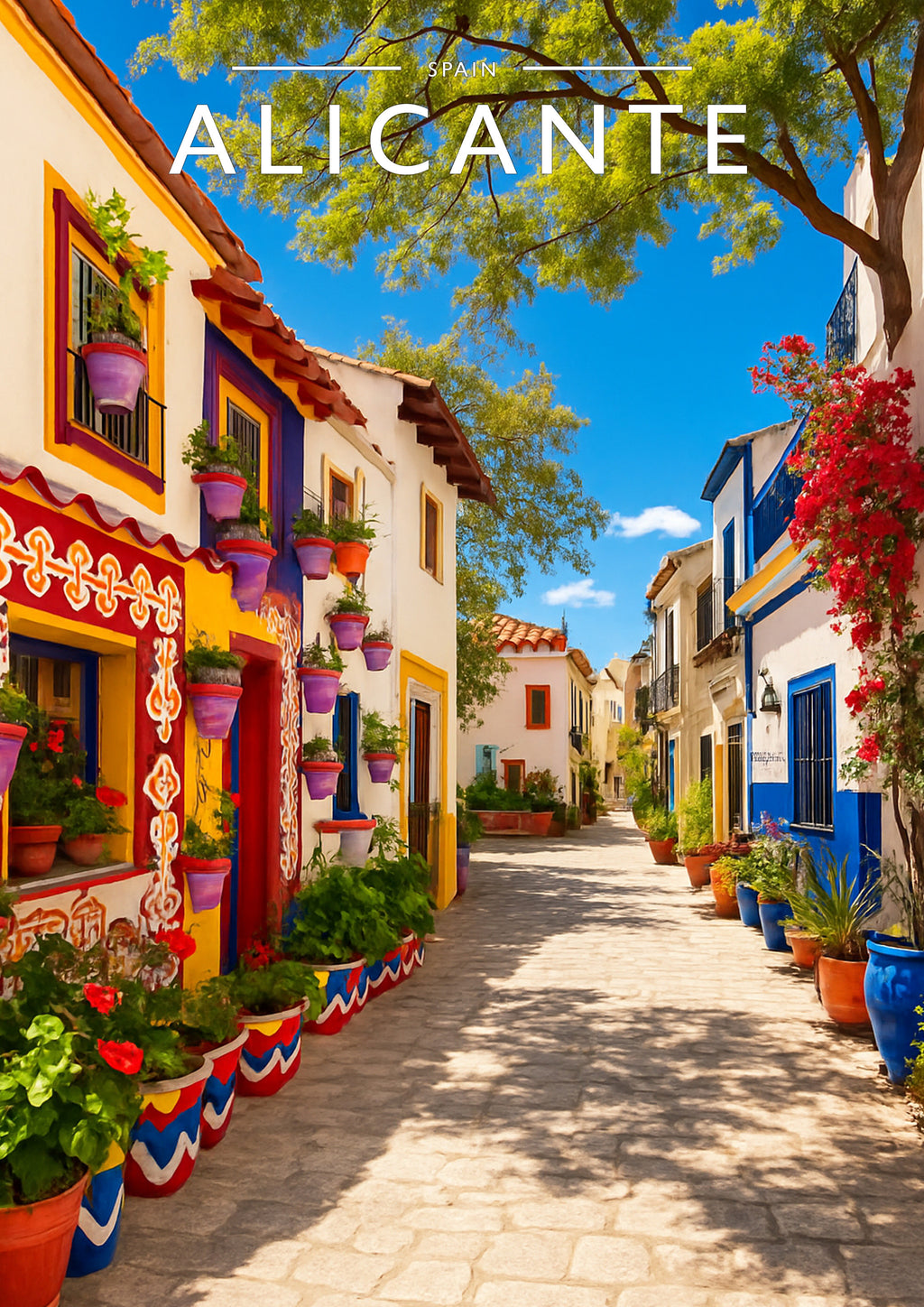 Alicante Travel Poster - A4 travel poster print