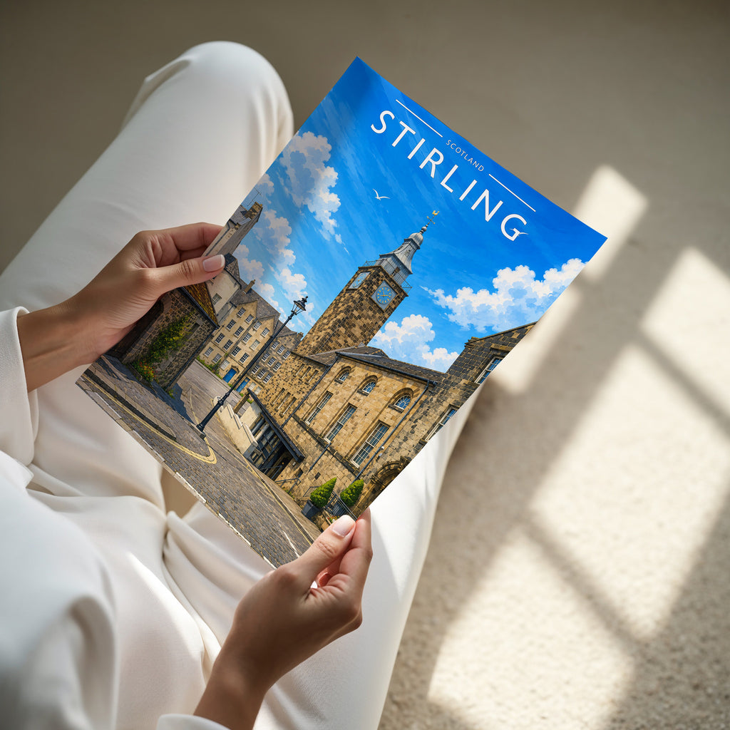 Stirling #4 Travel Poster - A4 print in hand
