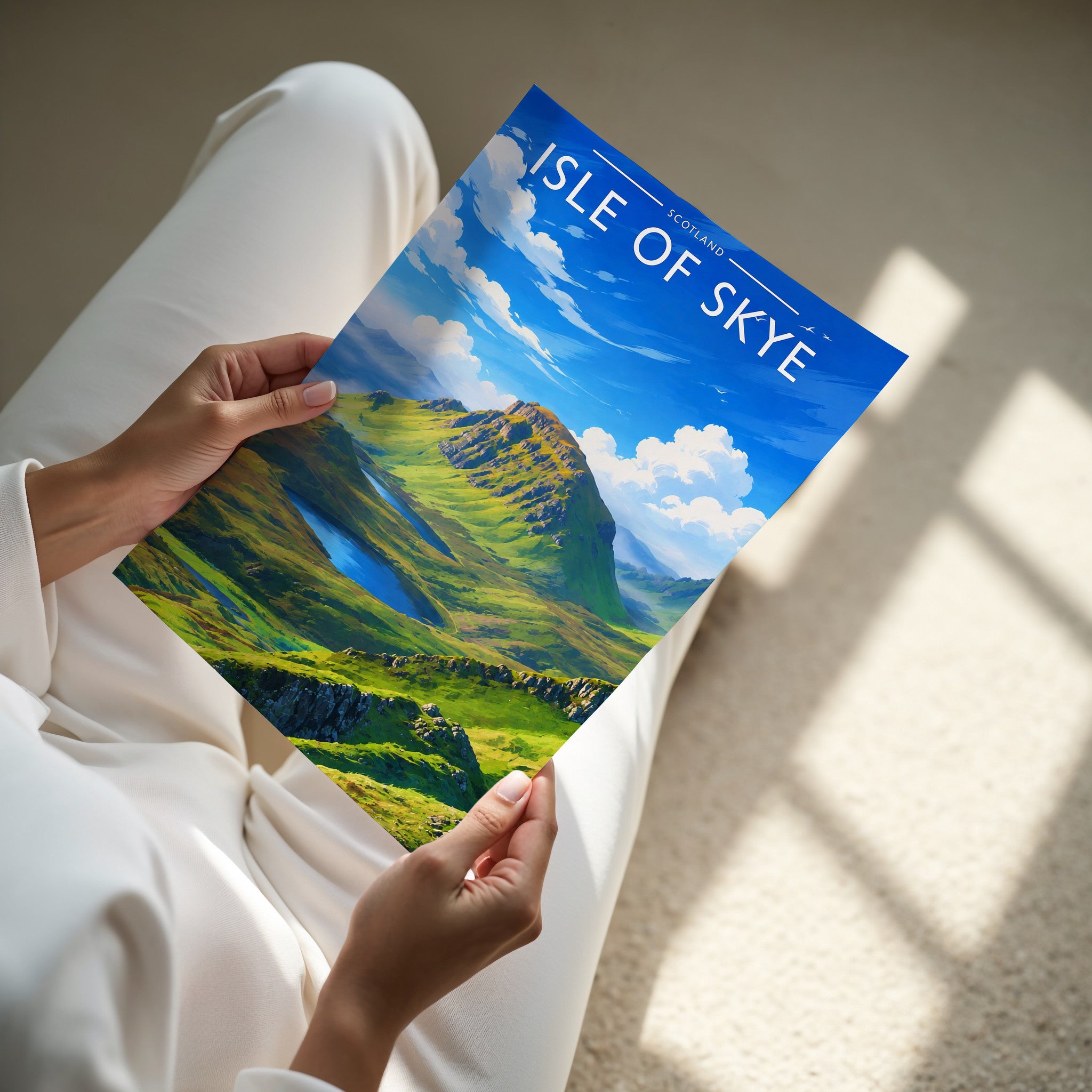 Isle of Skye #2 Travel Poster - A4 print in hand