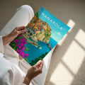 Manarola Travel Poster - A4 print held in hand