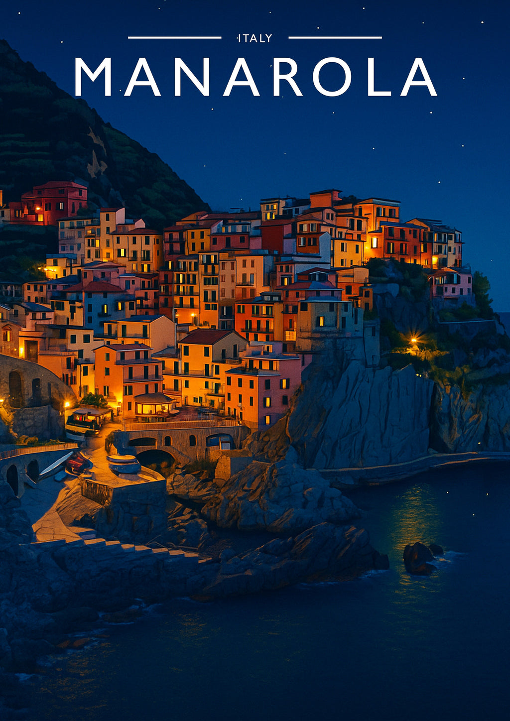 Manarola #2 Travel Poster - A4 travel poster print