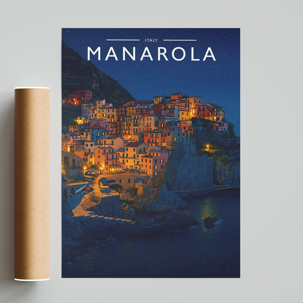 Manarola #2 Travel Poster - fine art print with shipping tube