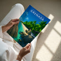 Grenada Travel Poster - A4 print held in hand
