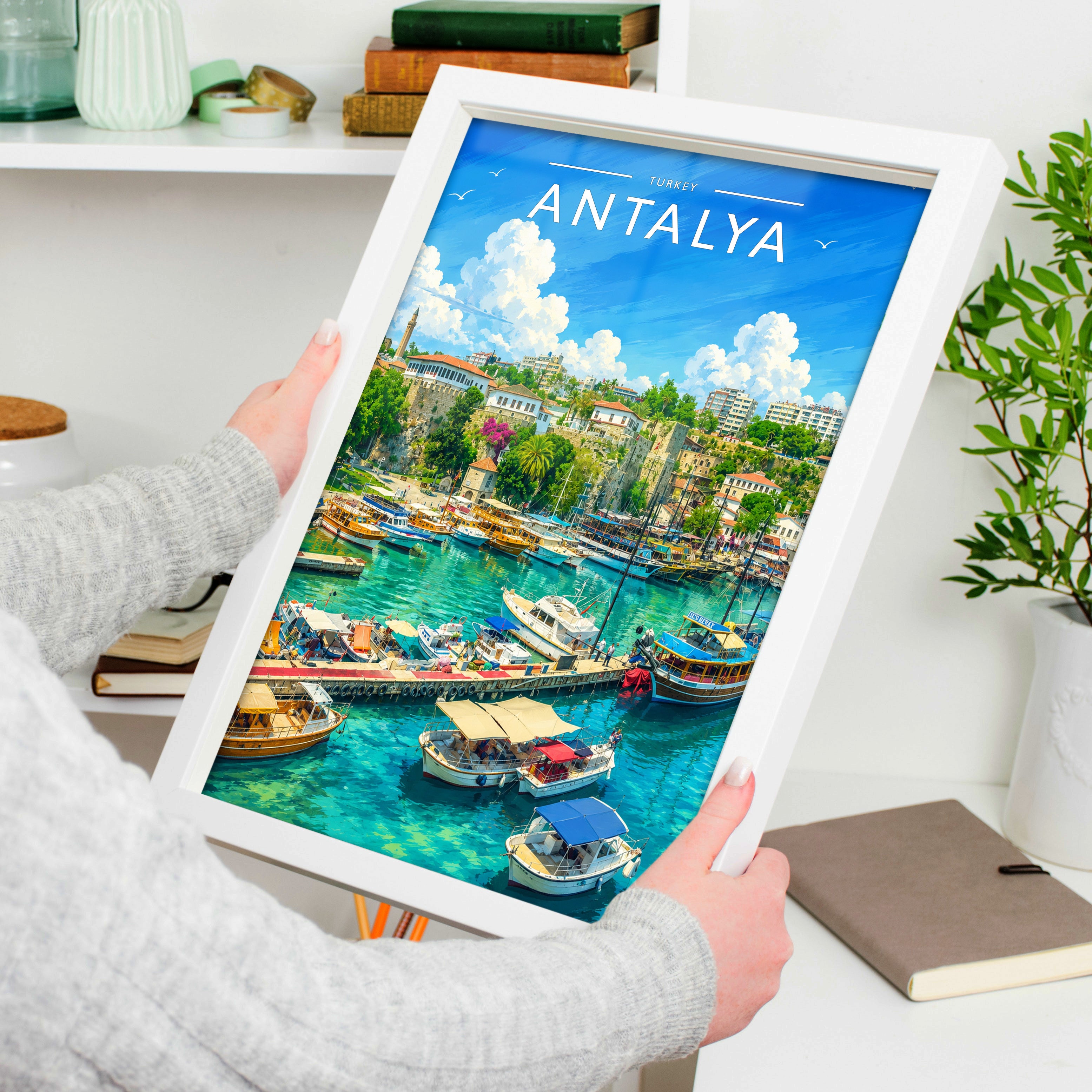 Antalya #2 Travel Poster held in a white frame