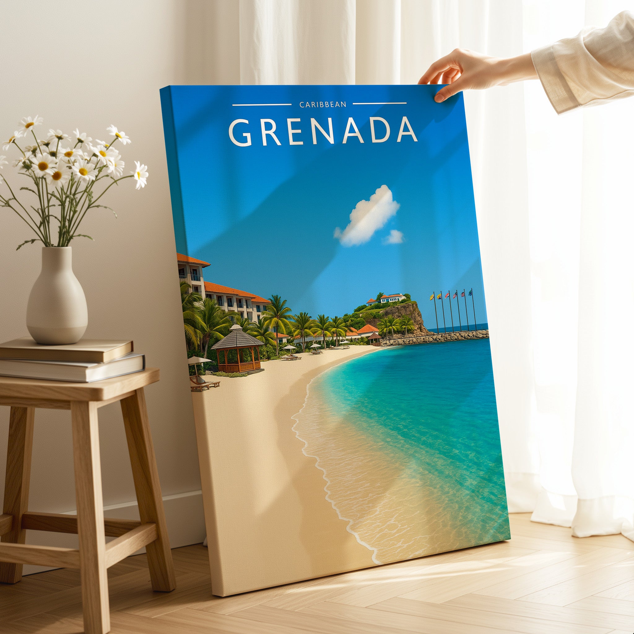 Grenada #2 Travel Poster as a gallery-wrapped canvas