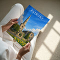 Astbury Travel Poster - A4 print in hand
