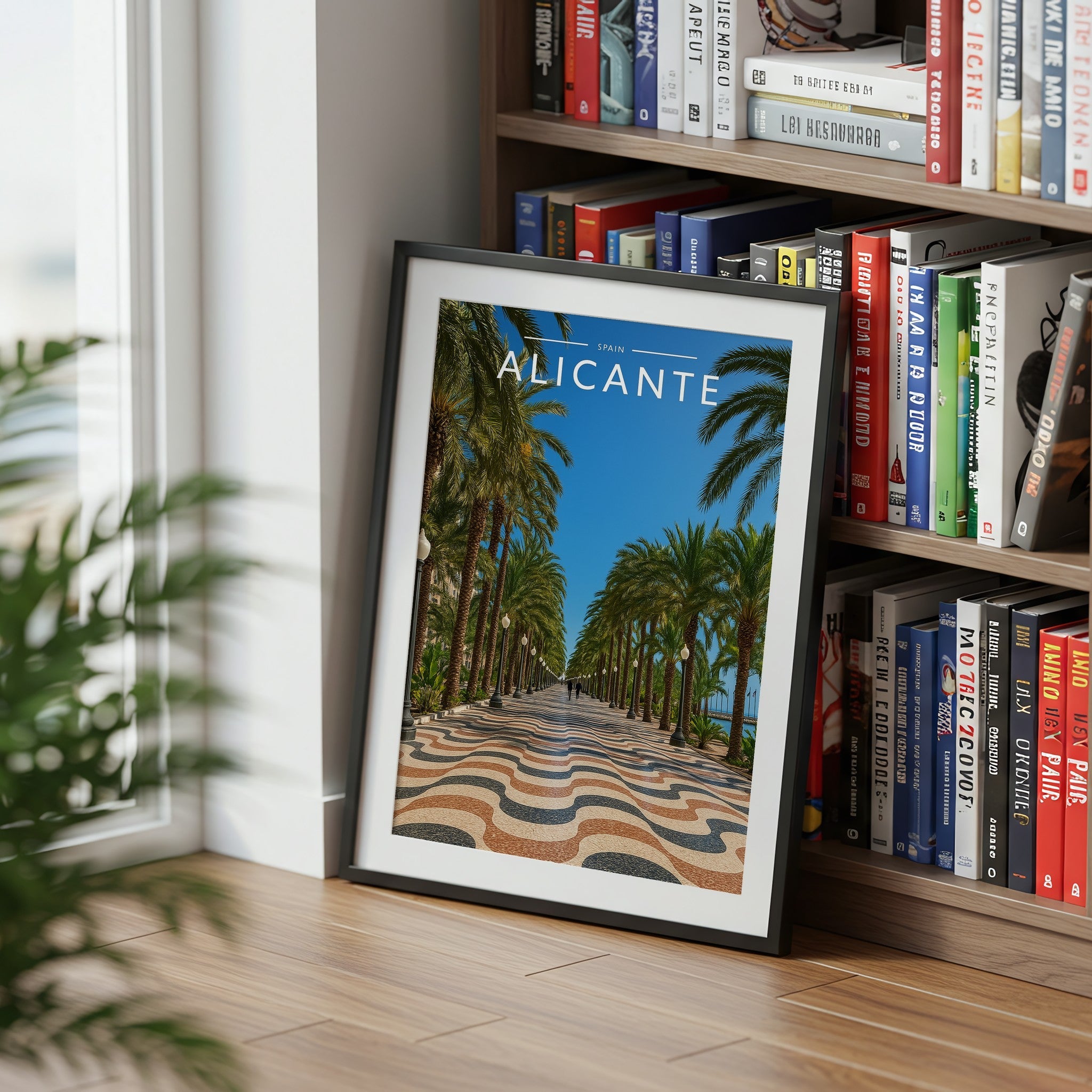 Alicante #2 Travel Poster mounted in a black frame