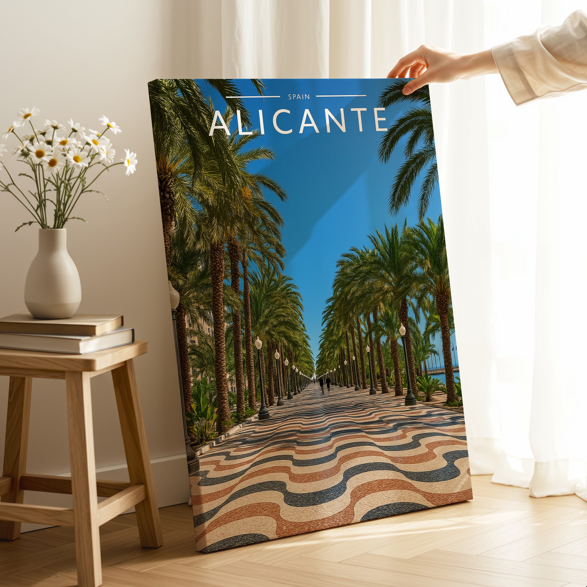 Alicante #2 Travel Poster as a gallery-wrapped canvas