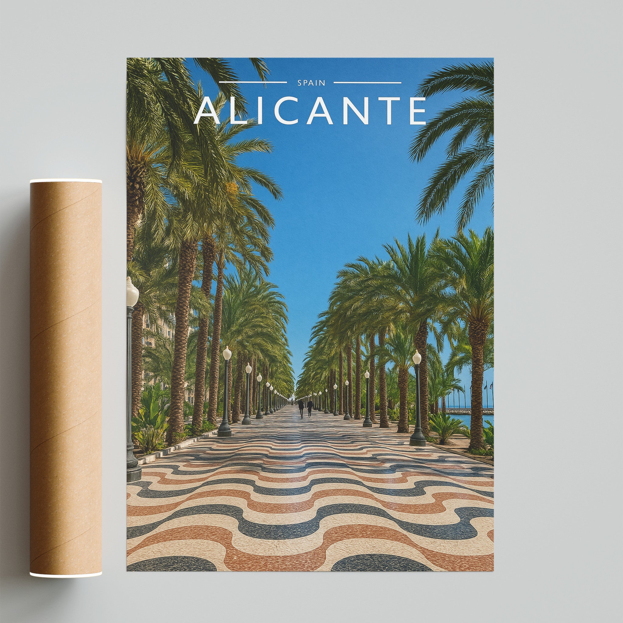 Alicante #2 Travel Poster - fine art print with shipping tube