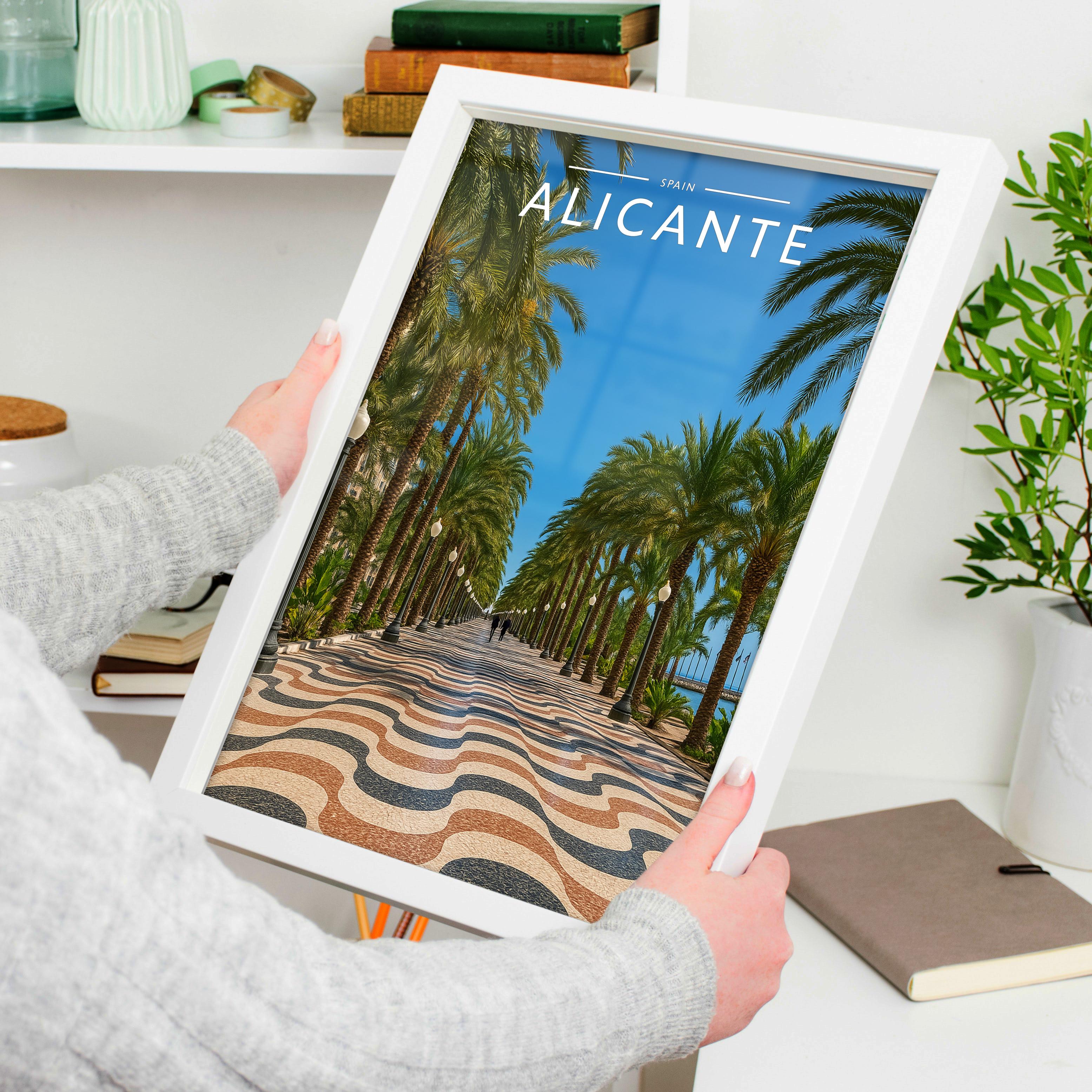 Alicante #2 Travel Poster held in a white frame