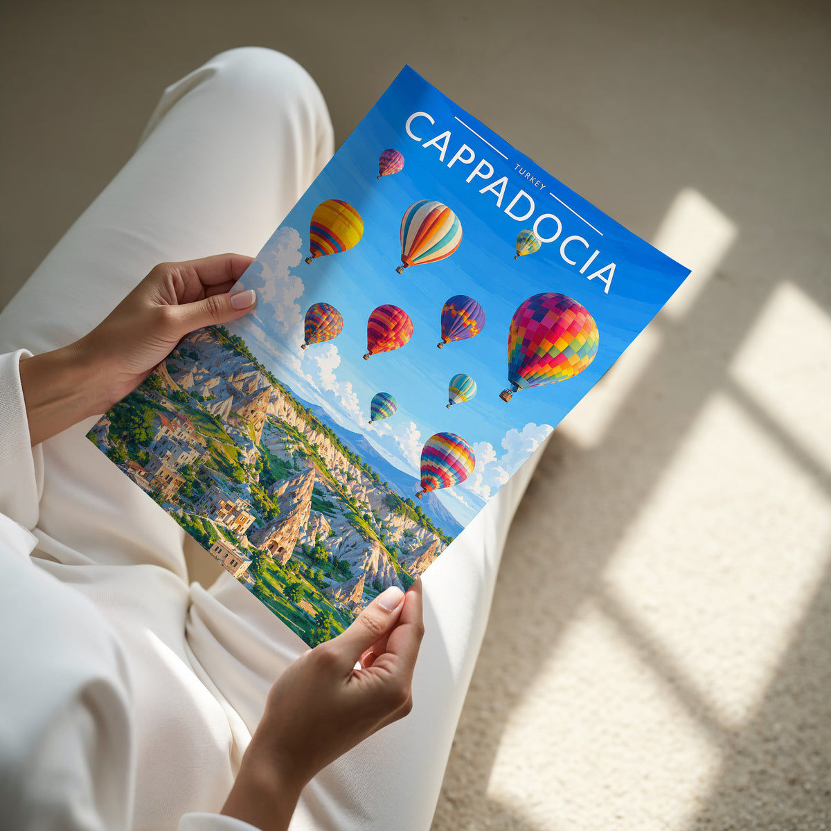 Cappadocia #2 Travel Poster - A4 print in hand