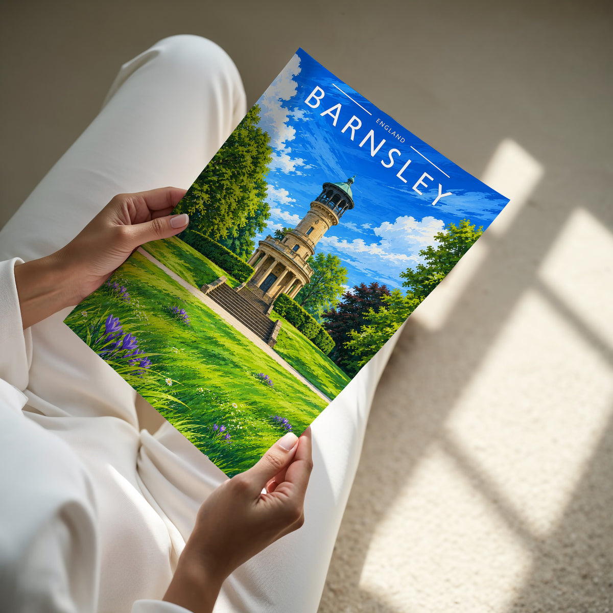 Barnsley #2 Travel Poster - A4 print in hand