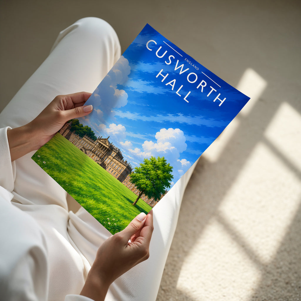 Cusworth Hall #2 Travel Poster - A4 print in hand