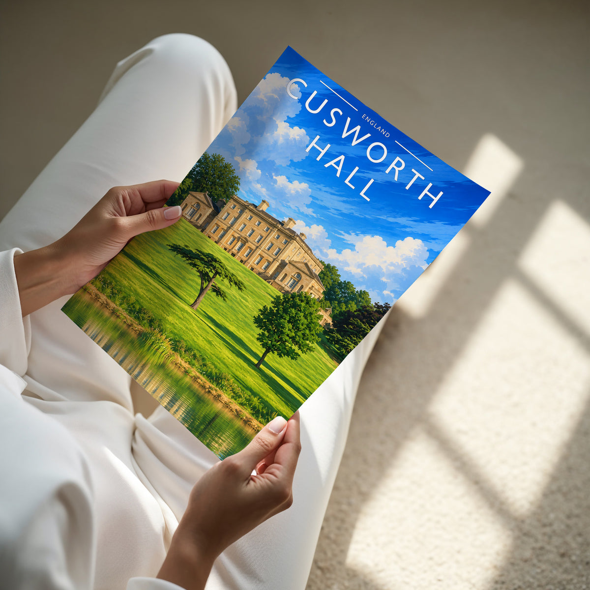 Cusworth Hall #3 Travel Poster - A4 print in hand