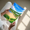 Saunton Travel Poster - A4 print held in hand