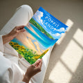 Poppit Sands Travel Poster - A4 print held in hand