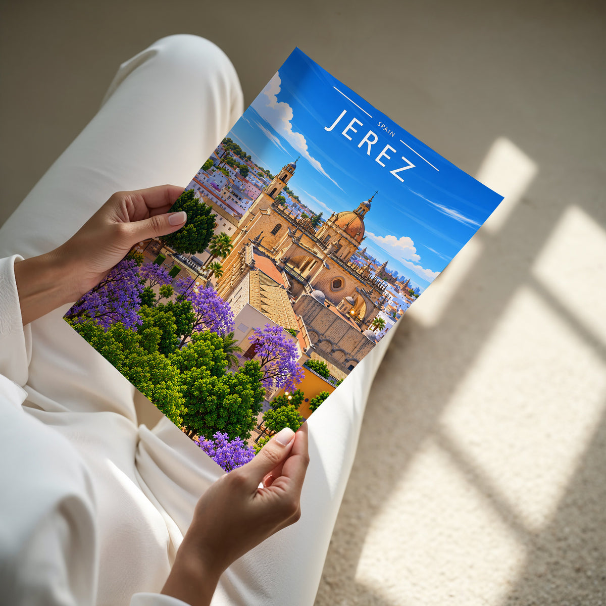 Jerez #4 Travel Poster - A4 print in hand