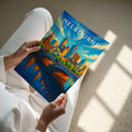 Melbourne Travel Poster - A4 print held in hand
