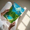 Lake Garda #2 Travel Poster - A4 print held in hand