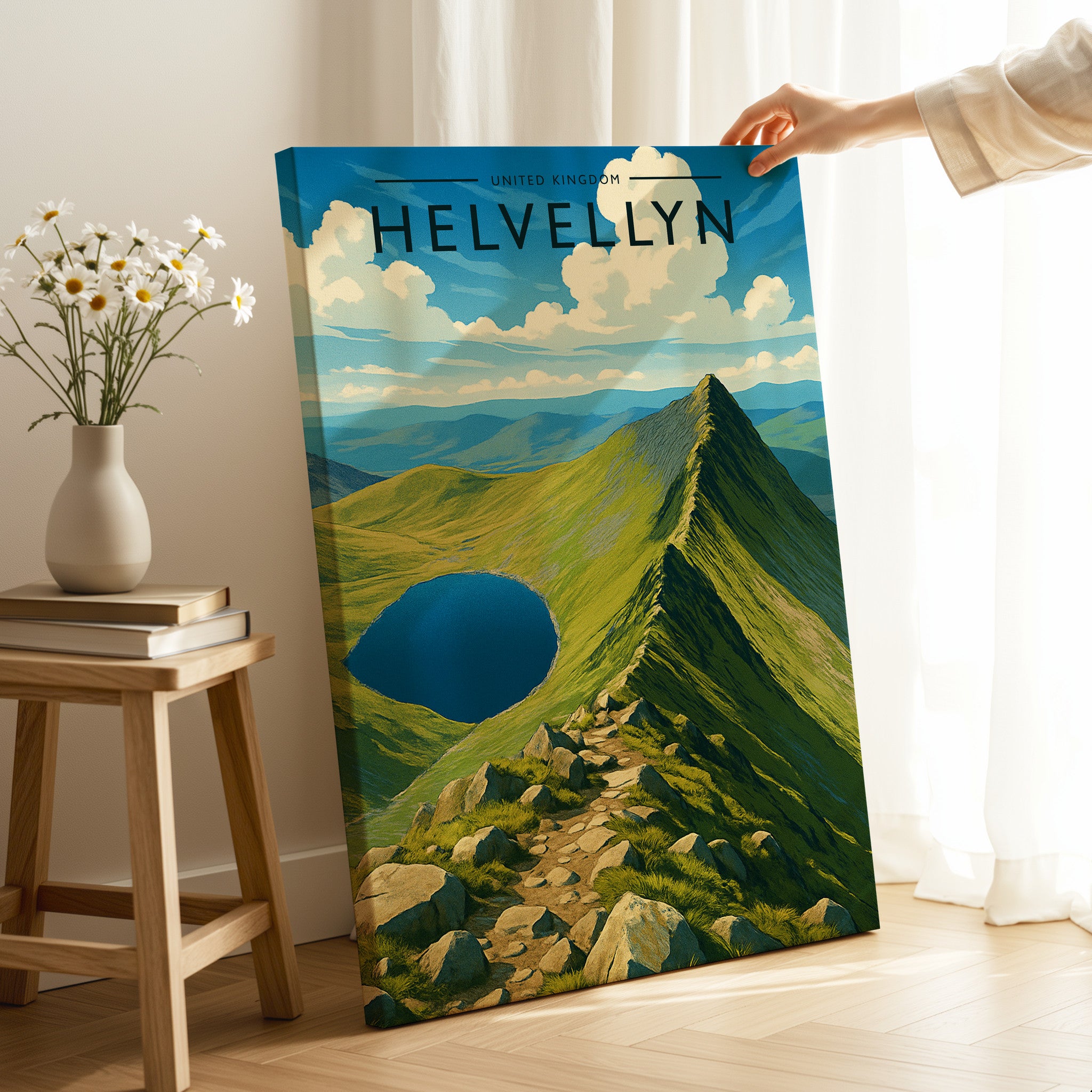 Helvellyn Travel Poster as a gallery-wrapped canvas
