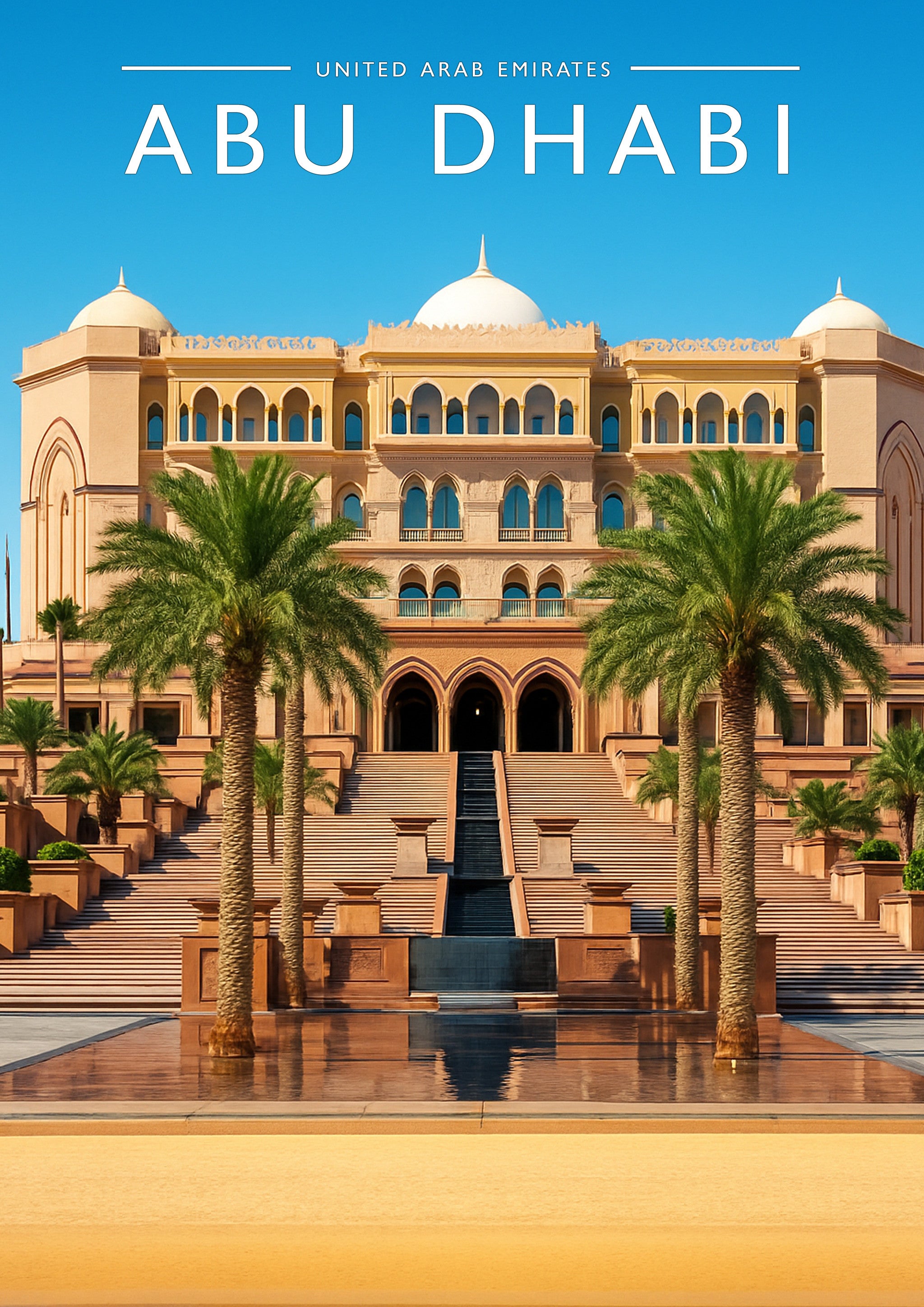 Abu Dhabi Travel Poster - A4 travel poster print