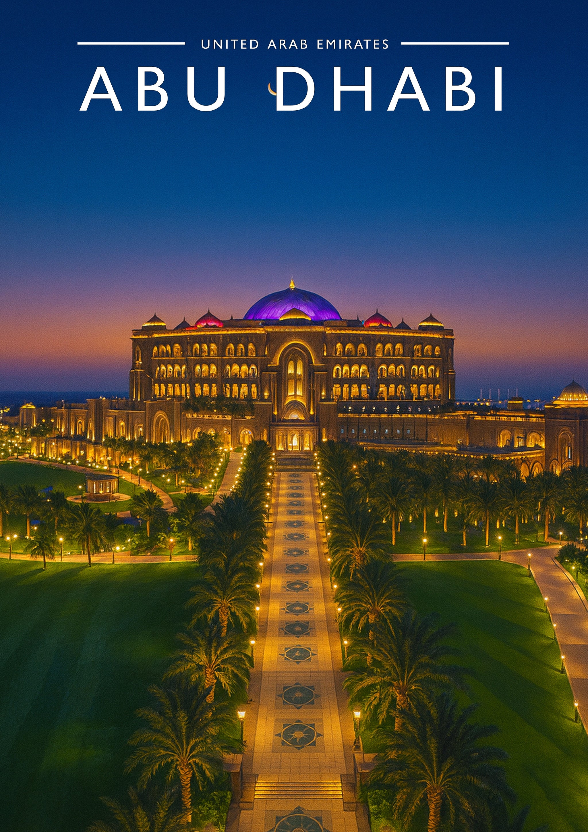 Abu Dhabi #2 Travel Poster - A4 travel poster print