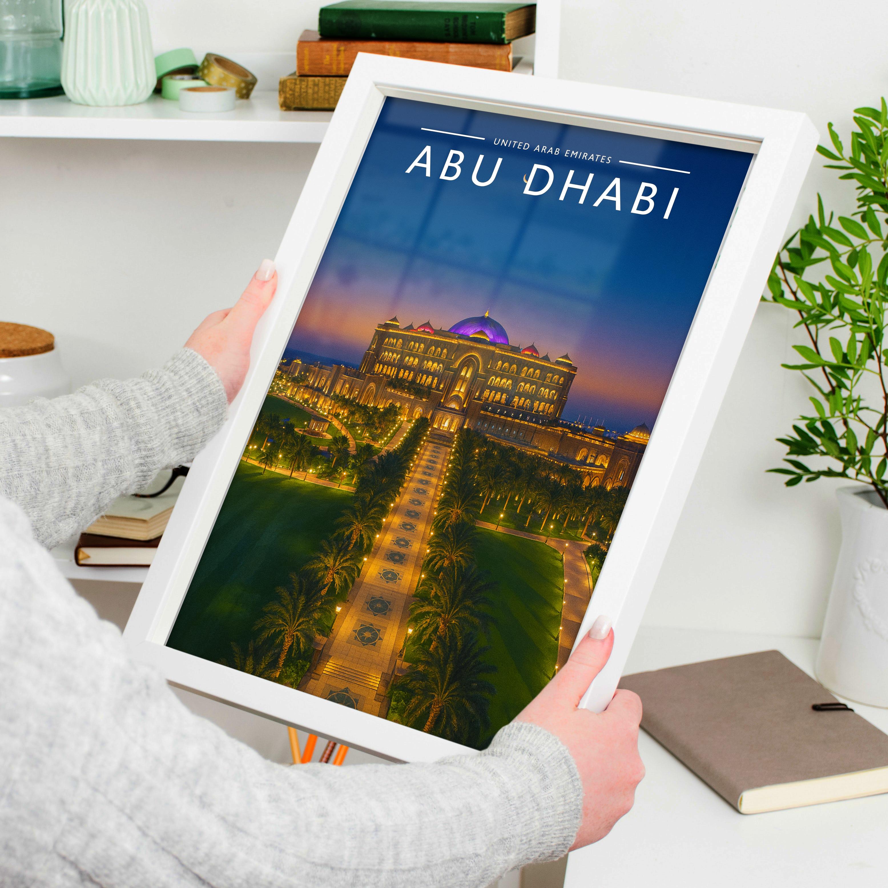 Abu Dhabi #2 Travel Poster held in a white frame