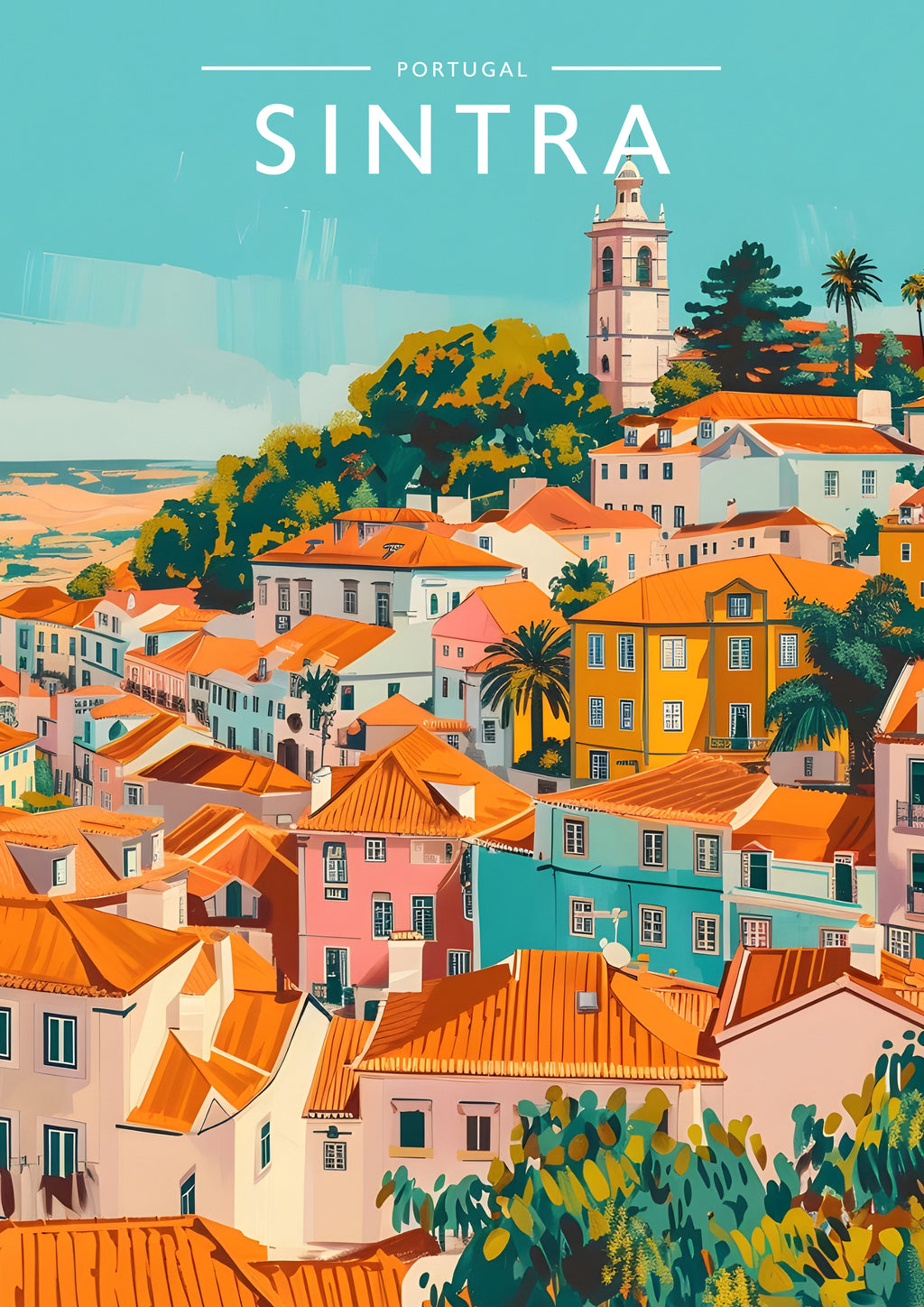 Sintra Travel Poster - A4 travel poster print