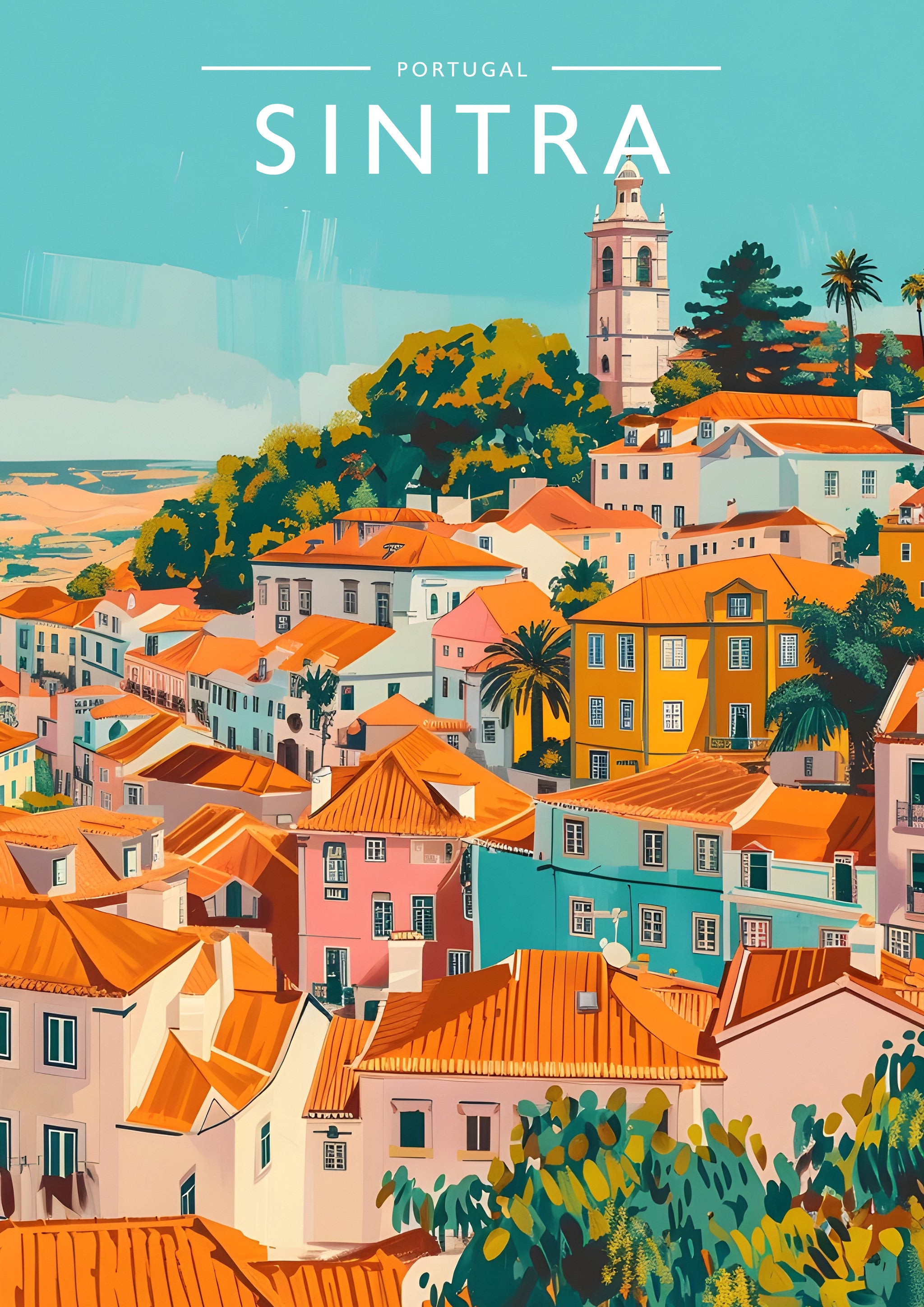 Sintra Travel Poster - A4 travel poster print