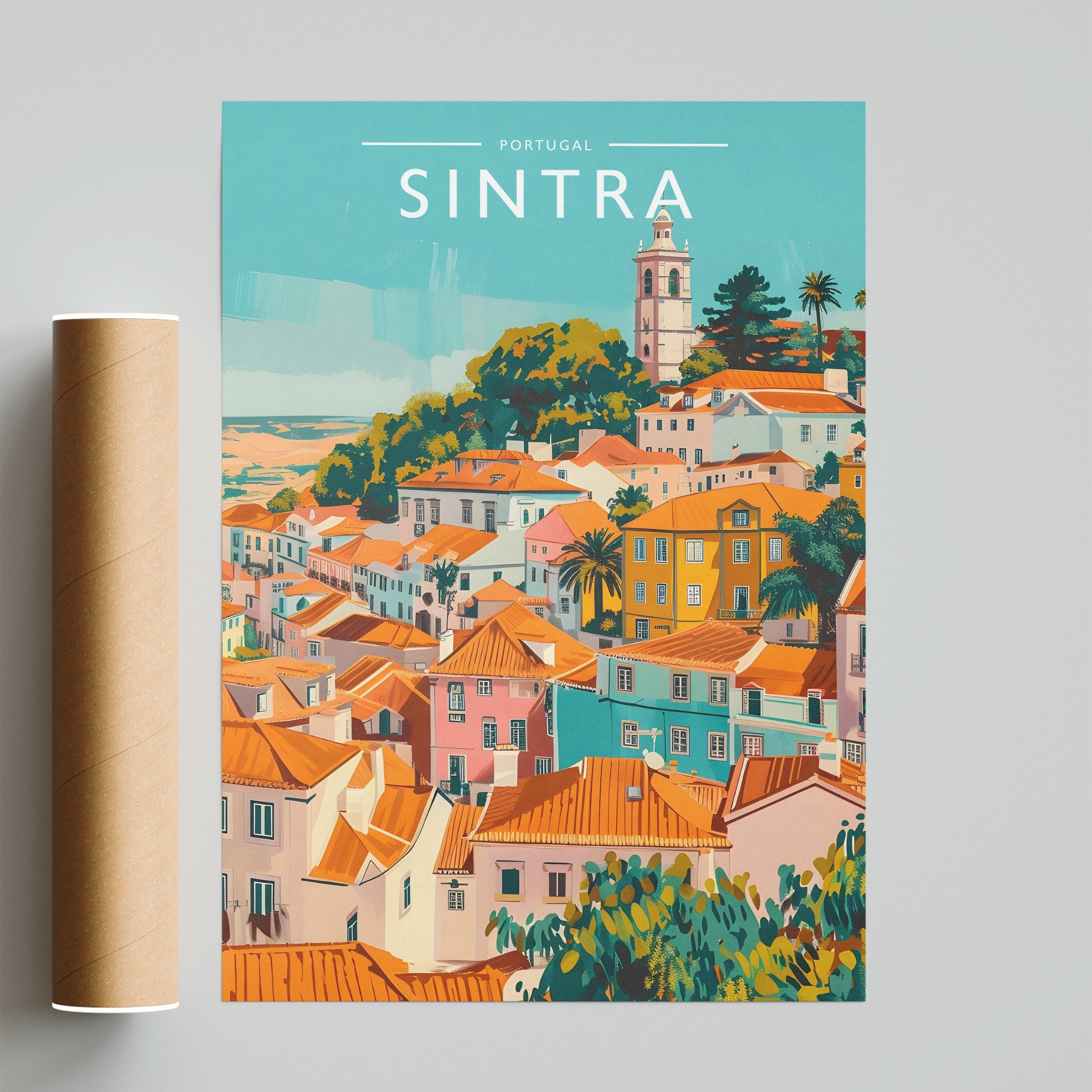 Sintra Travel Poster - fine art print with shipping tube