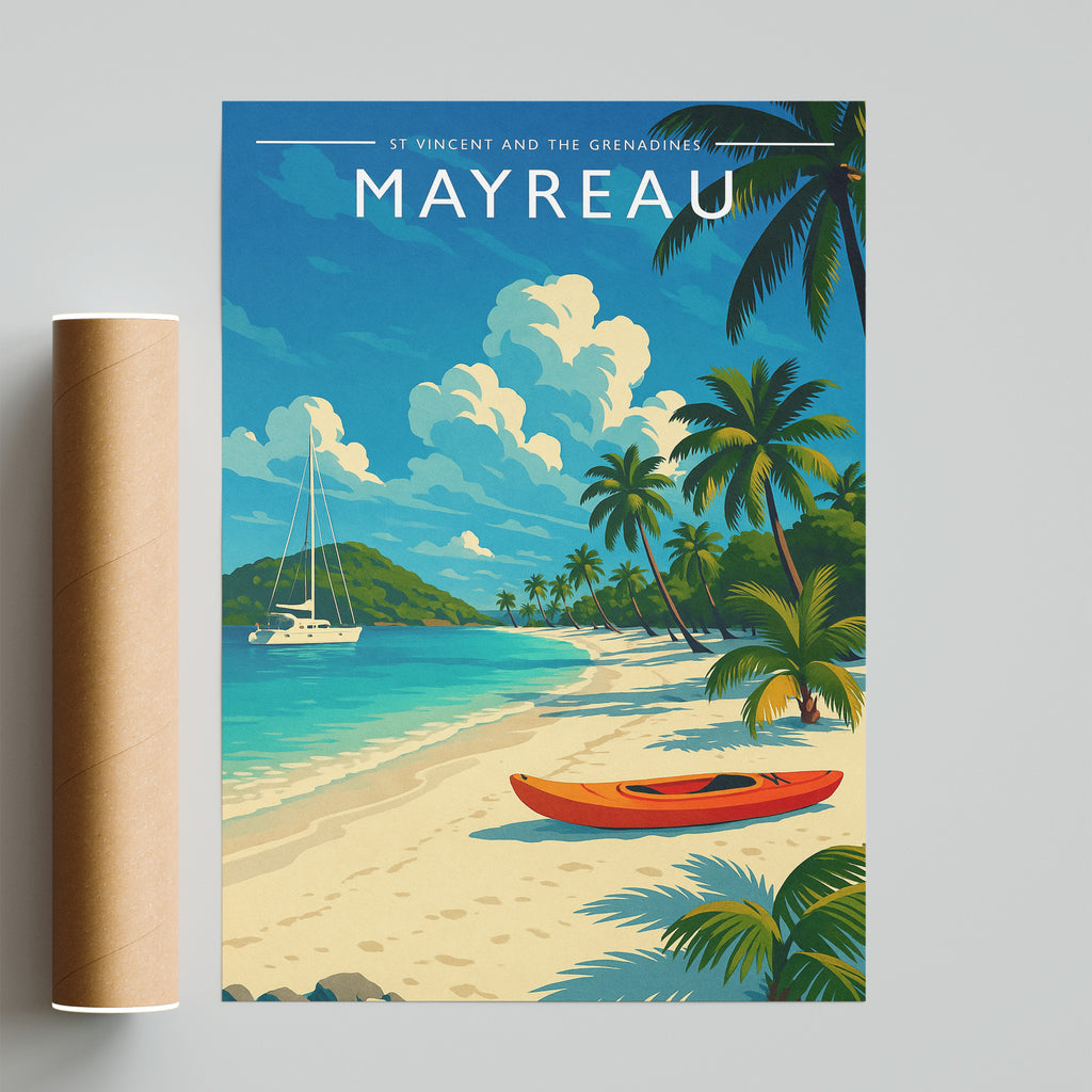 Mayreau #2 Travel Poster - fine art print with shipping tube