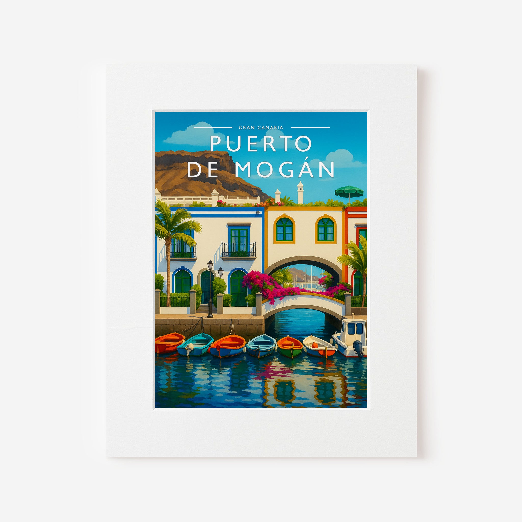 Puerto de Mogán #2 Travel Poster in a white mount