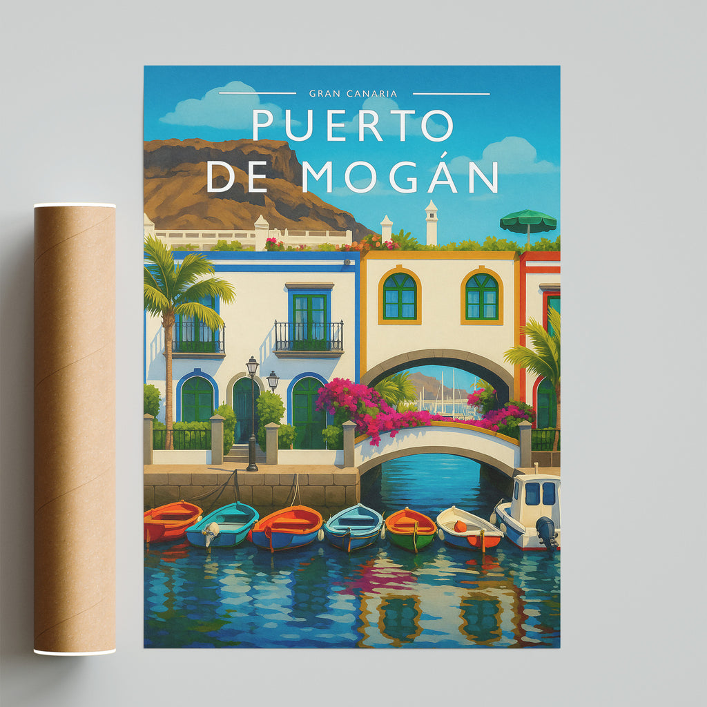 Puerto de Mogán #2 Travel Poster - fine art print with shipping tube
