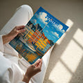 Copenhagen Travel Poster - A4 print held in hand