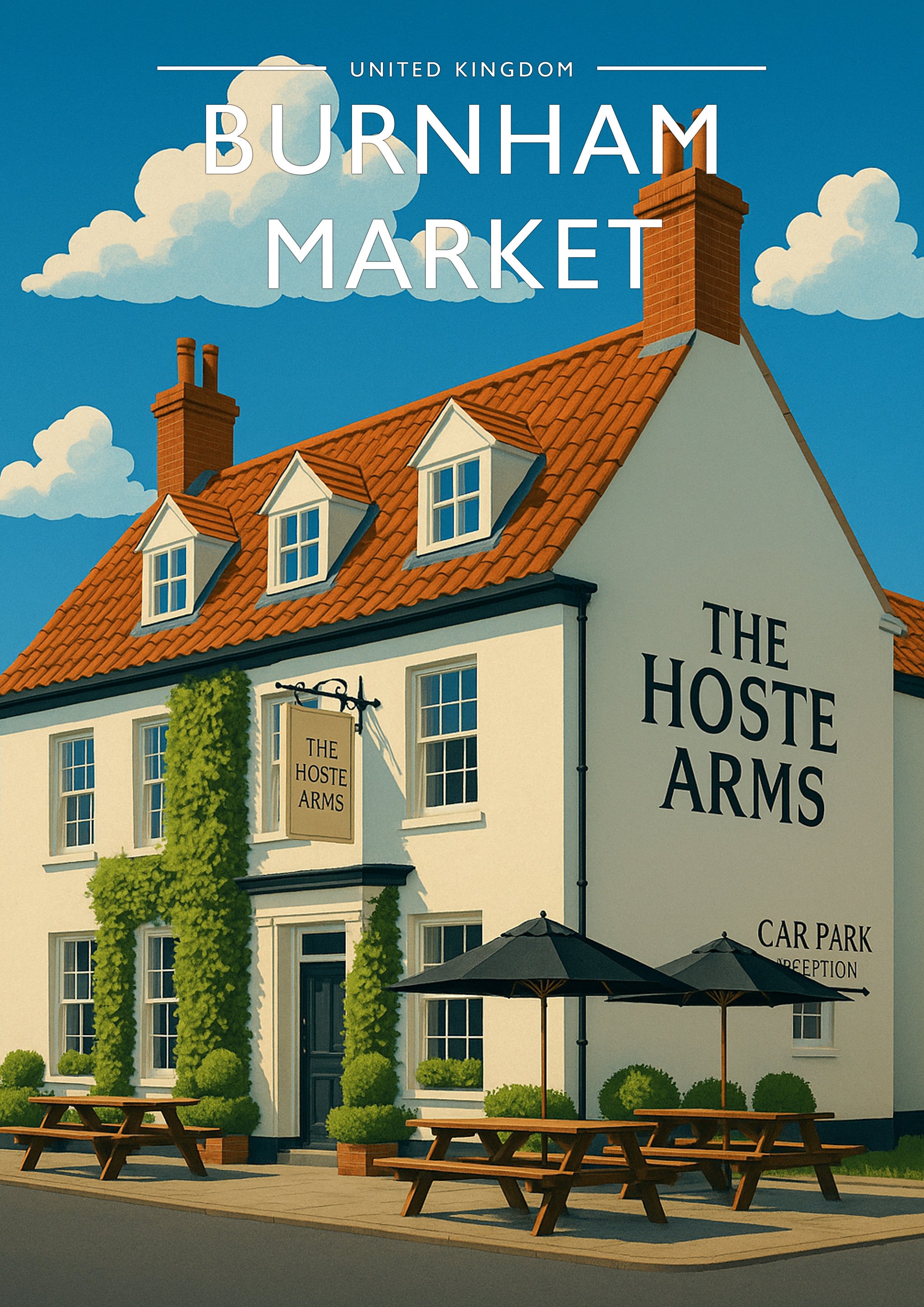 Burnham Market #2 Travel Poster - A4 travel poster print