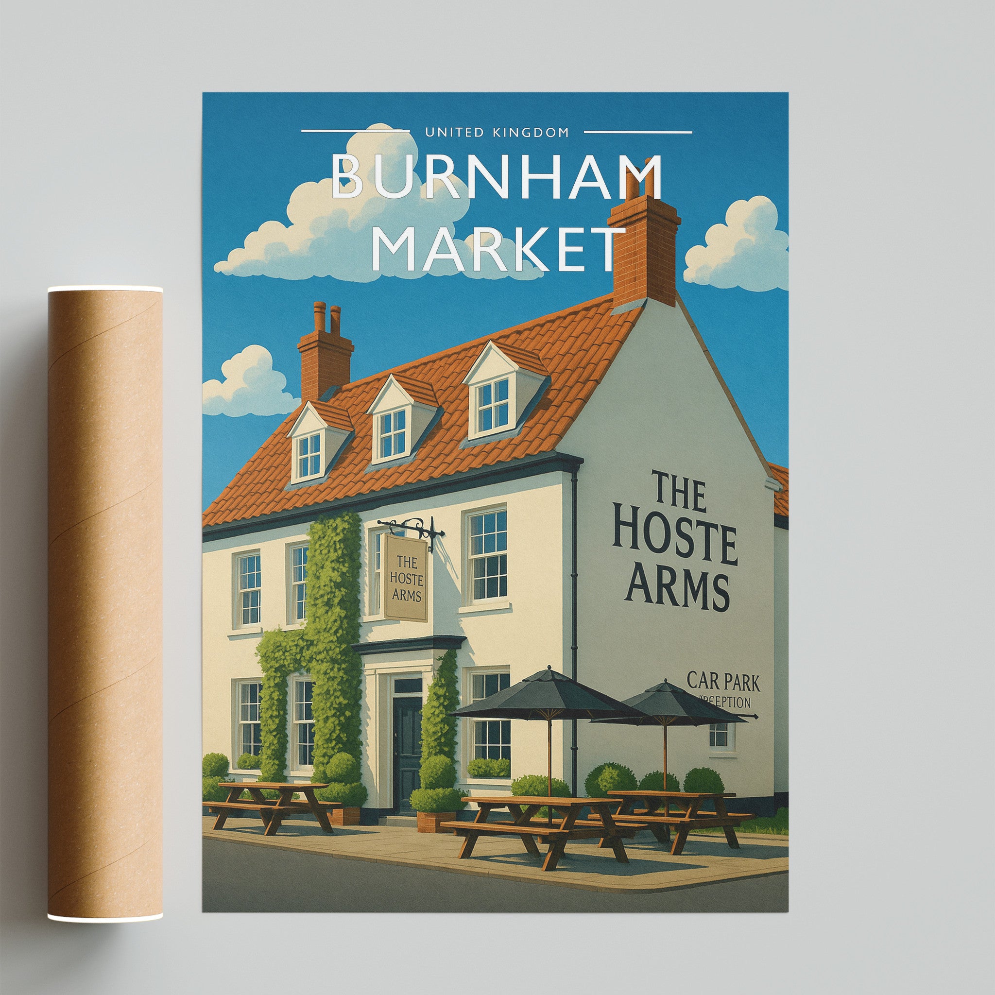 Burnham Market #2 Travel Poster - fine art print with shipping tube