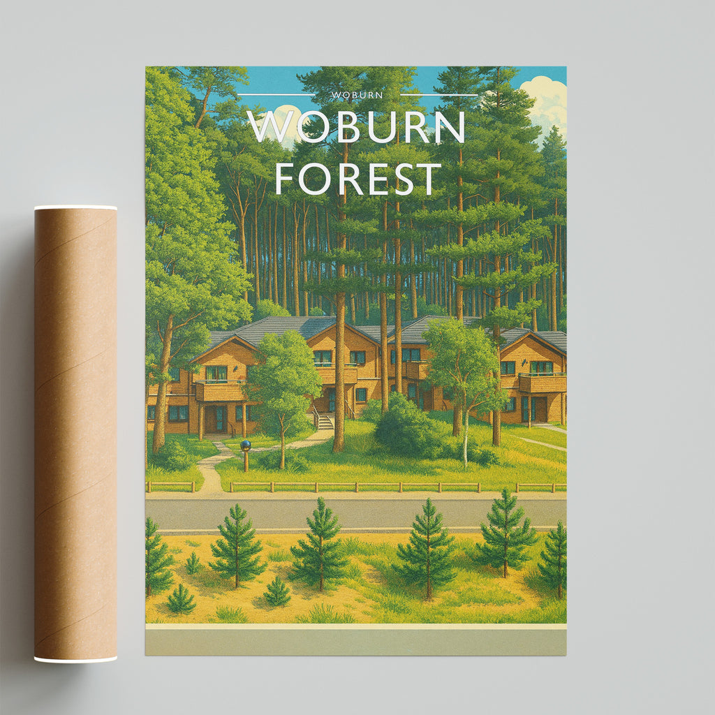 Woburn Travel Poster - fine art print with shipping tube