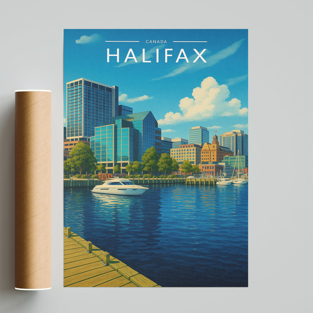 Halifax Travel Poster - fine art print with shipping tube