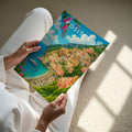 Positano #2 Travel Poster - A4 print held in hand